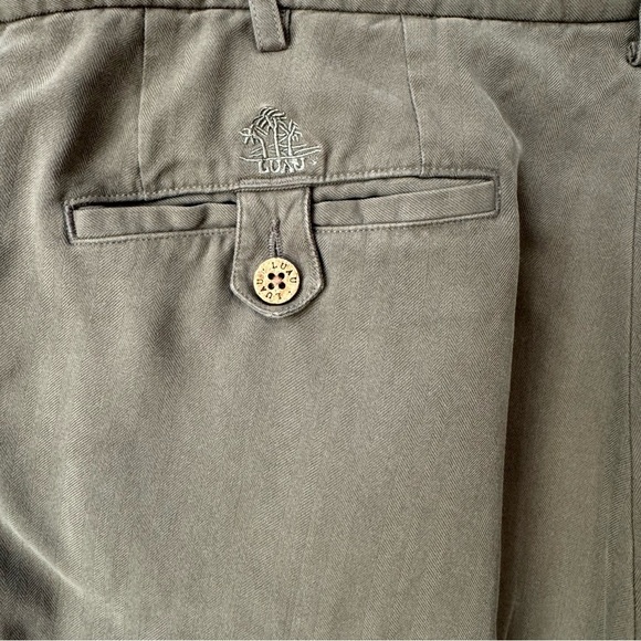 🔹5/$25🔹 Luau Men’s Green Brown 100% Silk Shorts. Inseam 8”. Size 36. - Picture 7 of 13
